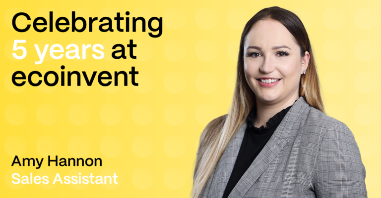 Amy Hannon celebrates 5 years at ecoinvent