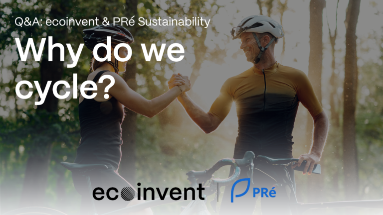 Graphic connecting ecoinvent and PRé's cycle experience of 2025