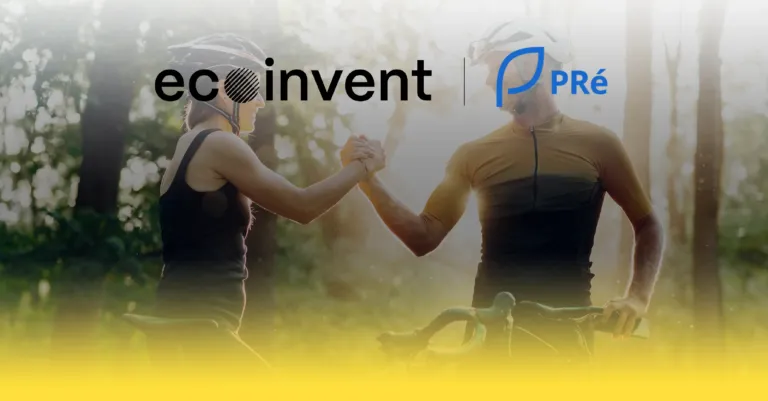 Graphic connecting ecoinvent and PRé's cycle experience of 2025