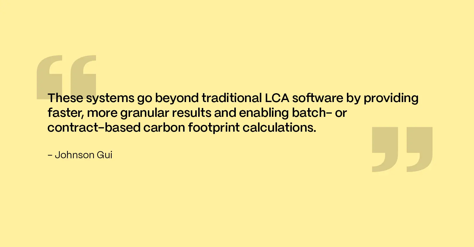 Johnson Gui LCA Interview quote