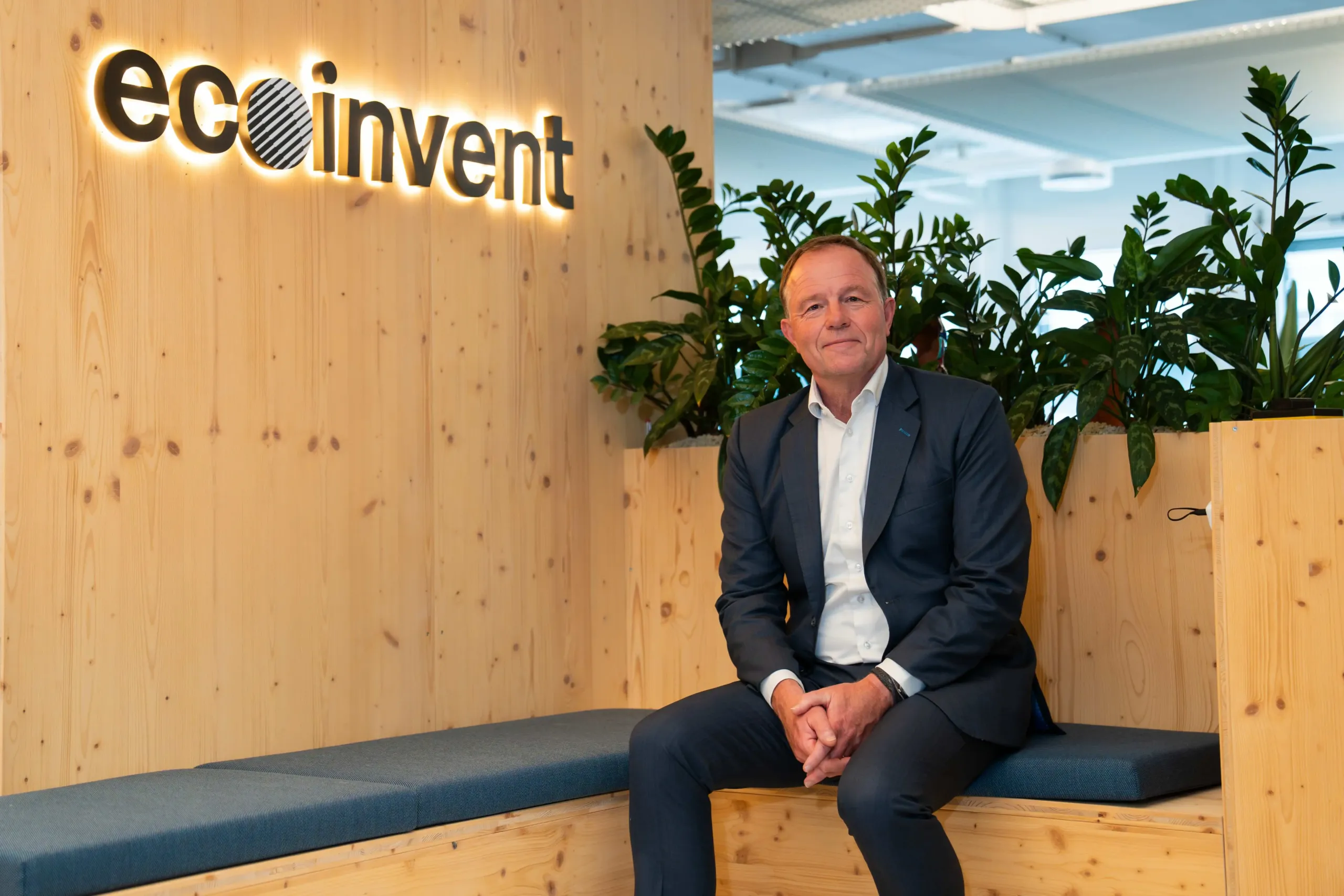 Frans Willem CEO pictured in ecoinvent office